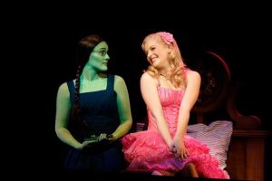 Elphaba (Jemma Rix) and Glinda (Lucy Durack) in WICKED